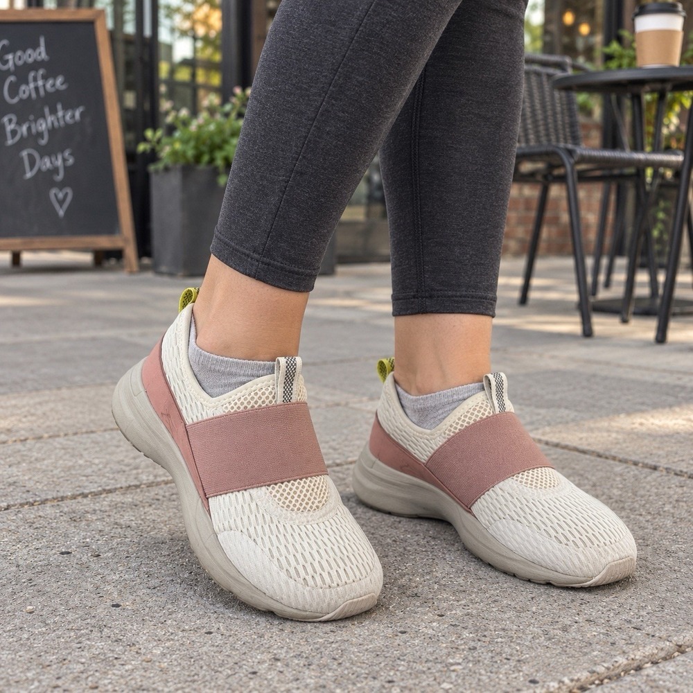 Sorel Kinetic Impact II Strap Sneakers Womens 7.5 White Pink NL4698-101
